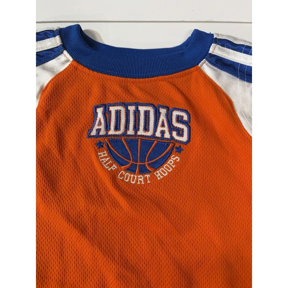 Vintage Adidas Jersey Tank Top Orange And Blue Size 6m